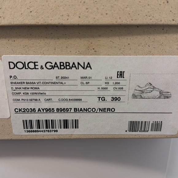 Dolce & Gabbana Brand New Roma Leather Sneaker - Picture 7 of 7